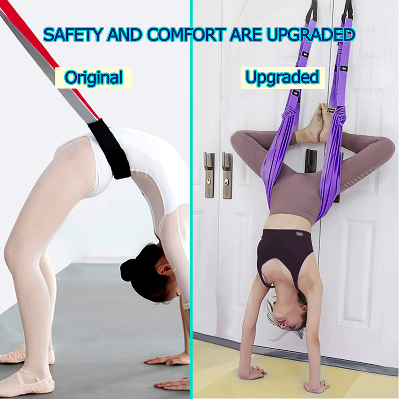 Adjustable Leg Stretching Strap, Yoga Fitness Flexibility Door Stretcher Strap/Back Bend Assist Trainer, Yoga Swing for Aerial Yoga Ballet Cheer Gymnastics Taekwondo Dancers - BeesActive Australia