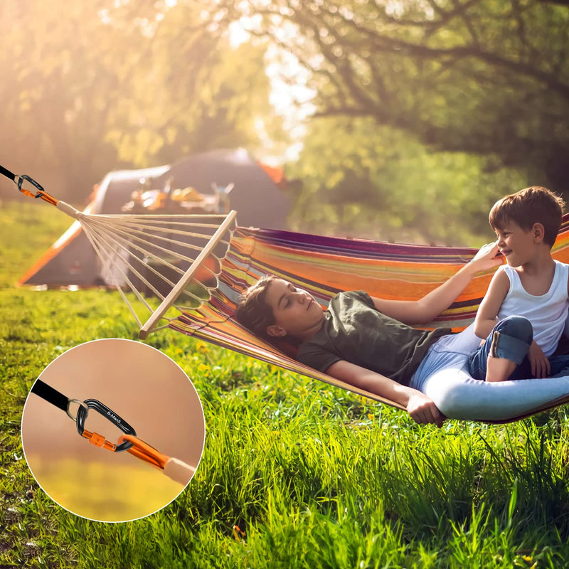 B-Mardi Locking Carabiner Clip Heavy Duty,3 Pack,12Kn (2697 lbs) Lightweight Caribeaners,Screwgate caribeener Clips for Hammock,Keychain,Camping,Dog Leash and Harness,Hiking & Utility A-Screwgate Locking,3 Pack Black/DarkOrange. - BeesActive Australia
