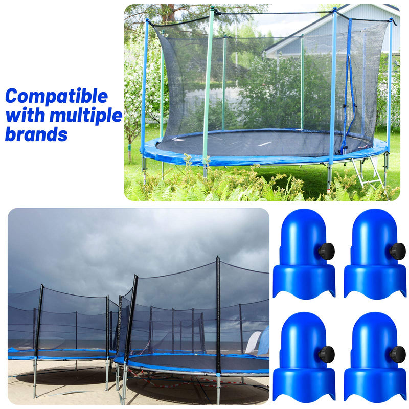10 Pieces Trampoline Pole Cap 1.5 Inch Diameter Enclosure Safety Caps with Screw Thumb for Trampoline Net - BeesActive Australia