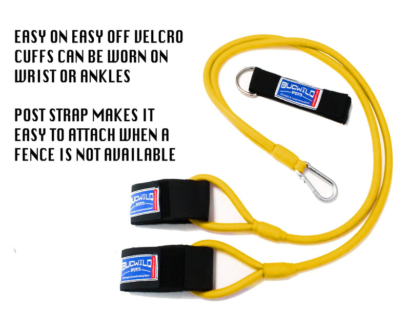 Bucwild Sports Baseball Resistance Bands Youth & Adult Athletes Safely Improve Pitching Throwing Batting & Arm Strength Used by Pitchers Quarterbacks Volleyball Basketball Yellow Bands (Adult) - BeesActive Australia