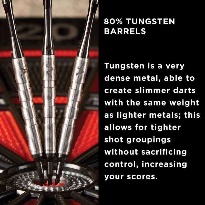 [AUSTRALIA] - Viper Sidewinder 80% Tungsten Soft Tip Darts, 18 Grams Fine Knurling 