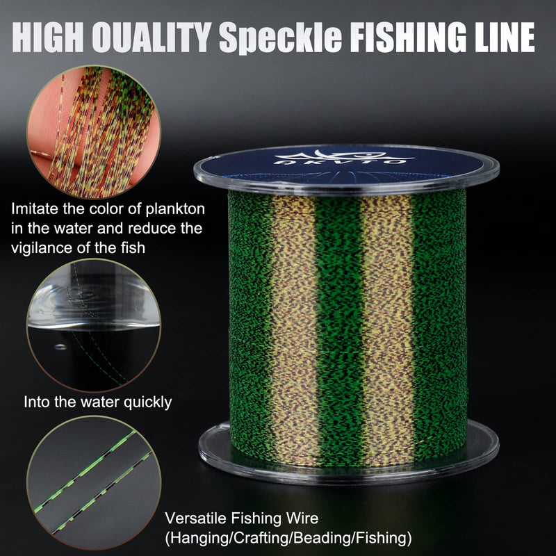 AKvto Speckle Monofilament Fishing Line - Strong Abrasion Resistant Mono Line, Mono Fishing Line 10-35LB, Superior Camouflage Nylon Material Mono Fishing Line 0.26MM/10LB/300YDS Gradient Fishing Line - BeesActive Australia