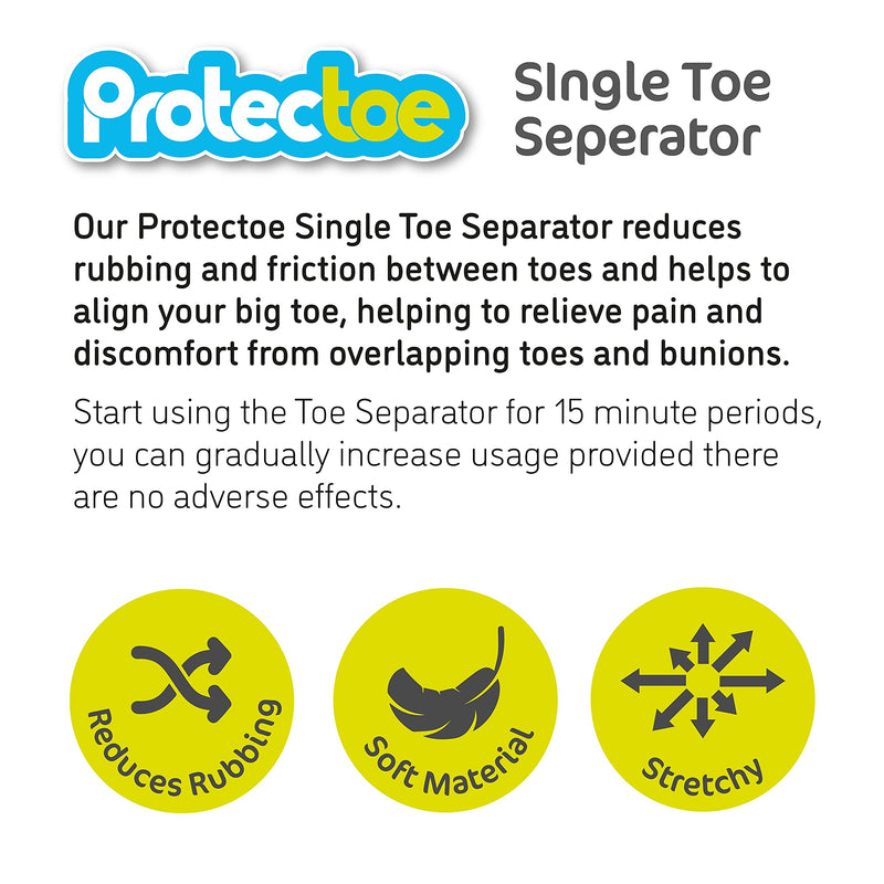 Protectoe Single Gel Toe Separator for Overlapping Toes, Toe Spacer - Box of 10 Gel Separators - BeesActive Australia