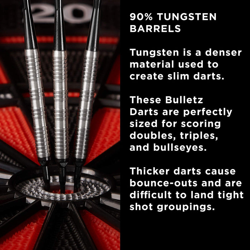 [AUSTRALIA] - Fat Cat Bulletz 90% Tungsten Soft Tip Darts with Storage/Travel Case, 18 Grams 