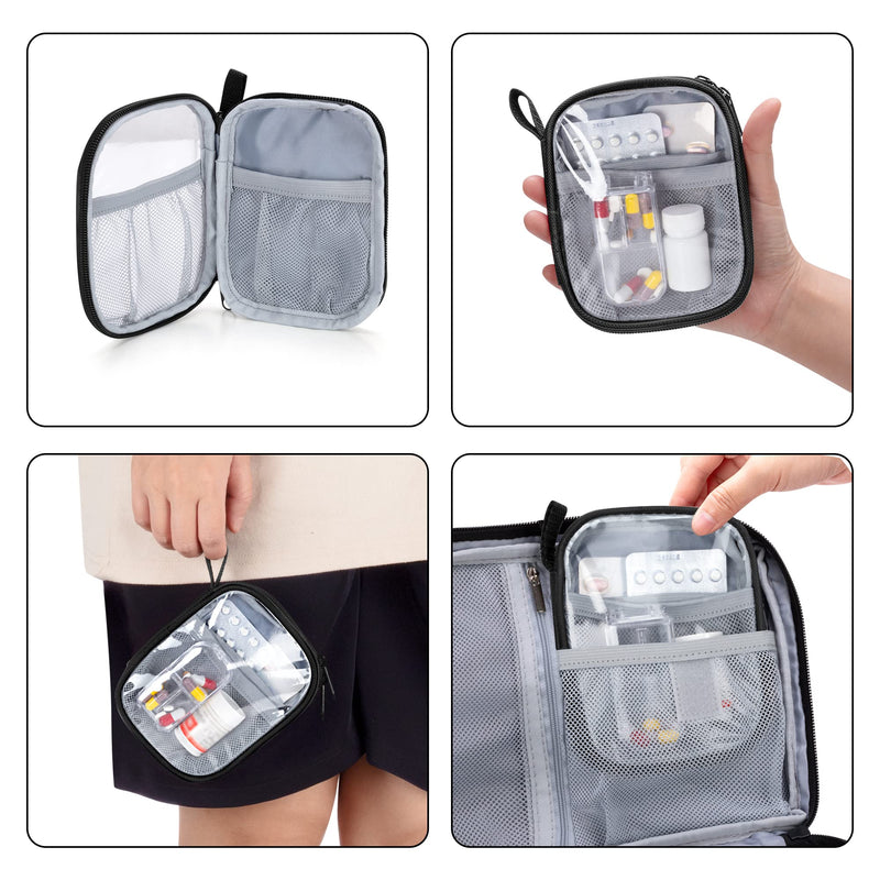 Trunab Small Medical Bag Empty, Medicine Travel Storage Bag for Emergency Medical Kits, Black (Empty Bag), Patented Design - BeesActive Australia