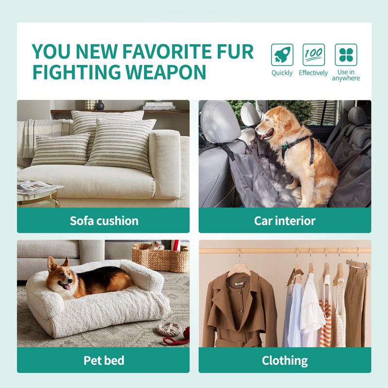 Sulie Tech Mini Pet Hair Detailer Dog Hair Remover, Cat Hair Remover, Pet Hair Remover for Auto Detailing, Couch, Furniture, Lint, Carpet Dark Green - BeesActive Australia