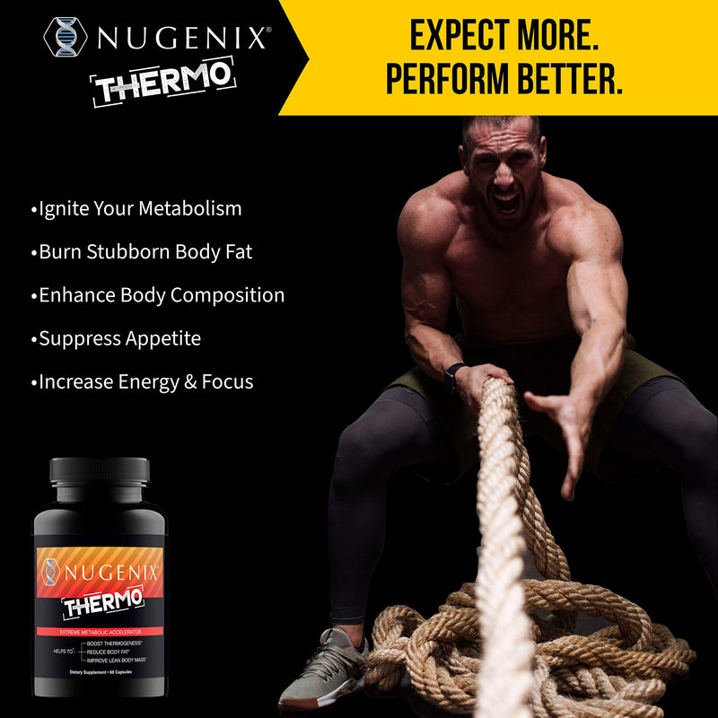 Nugenix Thermo - Thermogenic Fat Burner Supplement Pills for Men, Extreme Metabolic Accelerator, 60 Count 60 Count (Pack of 1) - BeesActive Australia