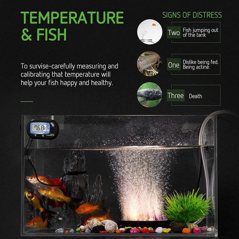 VIVOSUN 800GPH Submersible Pump & 1-Pack LCD Digital Aquarium Thermometer, Ultra Quiet Water Pump with 10ft High Lift, for Fish Tank, Pond, Aquarium, Statuary, Hydroponics - BeesActive Australia