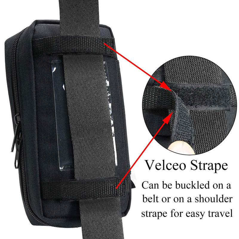 Portable Insulin Travel Bag,ONEGenug Medical Care Protector Case Organizer Medical Bag for The Diabetic (Black+2 Ice Packs) Black+2 Ice Packs - BeesActive Australia