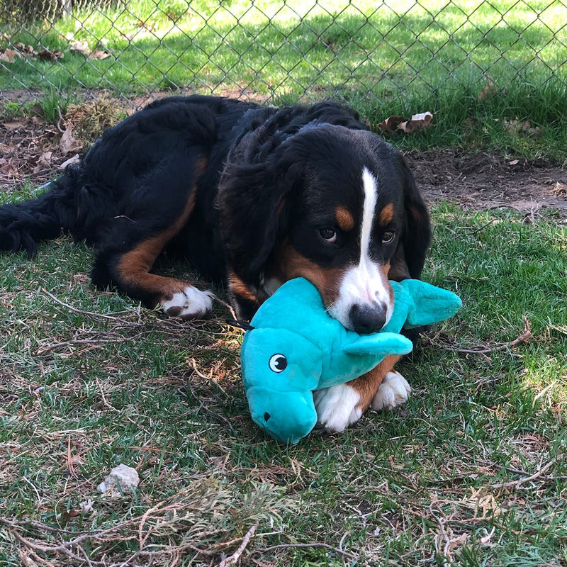 Snuggle Puppy Tender-Tuffs - Large Marine Stuffed Plush Manatee Toy - With Puncture Resistant Squeaker, Great for Big Dogs - BeesActive Australia