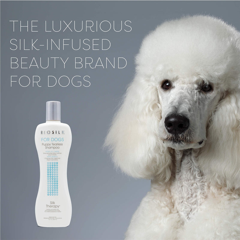 BioSilk for Dogs Spray, Tearless Dog Shampoo - Best Puppy Shampoo, Dog Shampoo, Dog Grooming Supplies, Dog Wash, Pet Shampoo, Dog Bathing Supplies, Dog Spray, Pet Wash, Puppy Kit 12 oz - 1 Pack Tearless Shampoo - BeesActive Australia