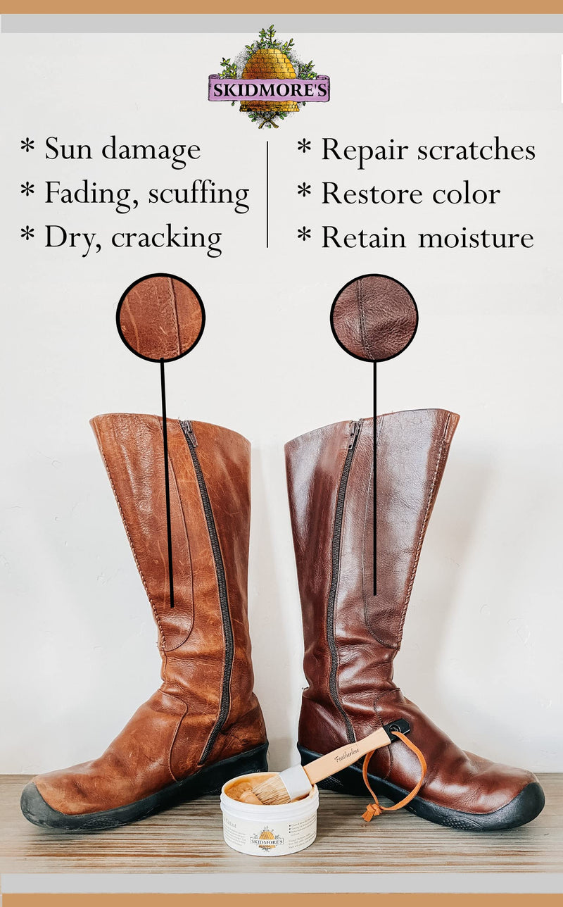 Skidmore's Original Leather Cream | All Natural Non Toxic Formula | Leather Conditioner Cleans, Moisturizes, and Protects Your Leather | 16 Ounces (1 Pint) - BeesActive Australia