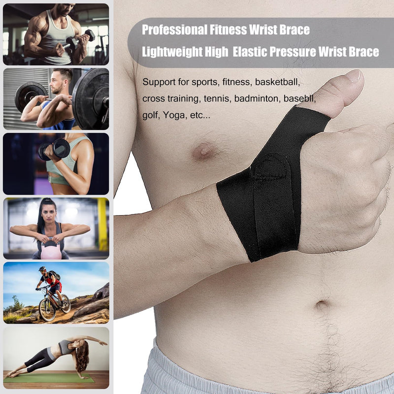 YUNYILAN Ultra Thin Wrist Brace and Thumb Arthritis Compression Strap Adjustable Sport Carpal Tunnel Support for Men and Women, Comfortable Carpal Tunnel for Thumb Wrist Relieve Pain (Left) Left - BeesActive Australia