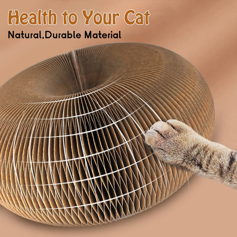 Cat Ball Toy, Foldable Cat Ball Track with 2 Cat Bell Balls, Magic Organ Cat Scratching Board Cat Toy for Indoor Cats Exercise , Cat Scratcher - BeesActive Australia