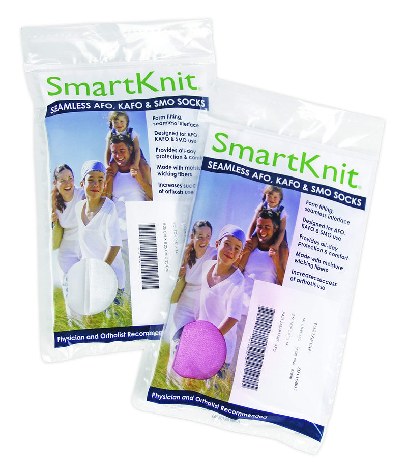 SmartKnit Adult AFO Interface Seamless Sensitivity Socks - 2 Pack (Black & Gray, Adult Regular) - BeesActive Australia