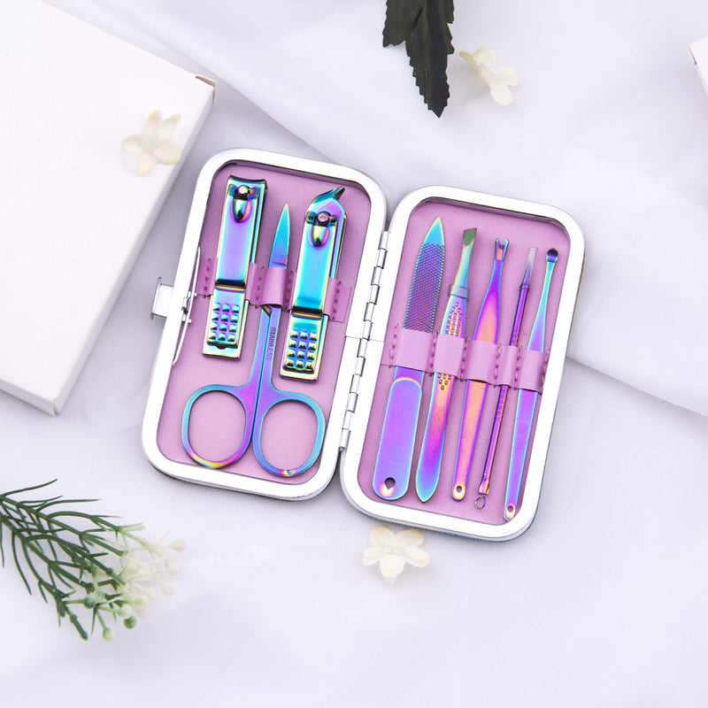 CYGM Manicure Pedicure Set Nail Clippers 8 Piece Stainless Steel Manicure Kit To Nail, Cutter Kits Perfect for Women,Men Travel Hygiene Kit - BeesActive Australia