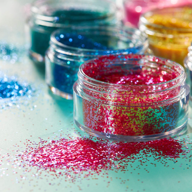 Iridescent Glitter Shakers by Moon Glitter - Blue - Cosmetic Festival Makeup Glitter for Face, Body, Nails, Hair, Lips - 5g - BeesActive Australia
