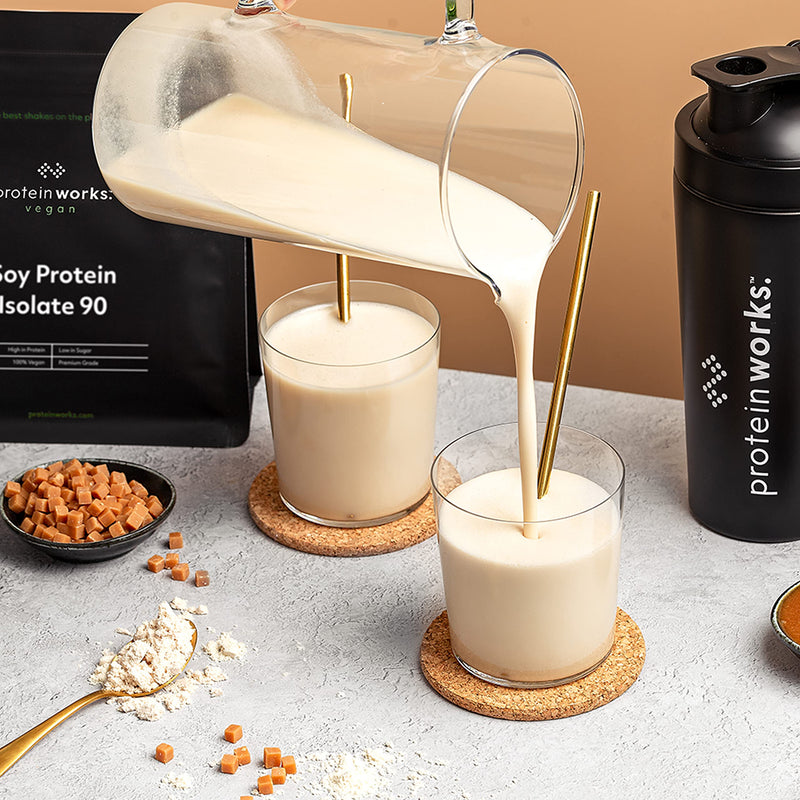 Soy Protein 90 (Isolate) Protein Powder | 100% Plant-Based | Low Fat | No Added Sugar | Gluten-Free | Protein Works | Vanilla Crème | 500 g 500 g (Pack of 1) - BeesActive Australia