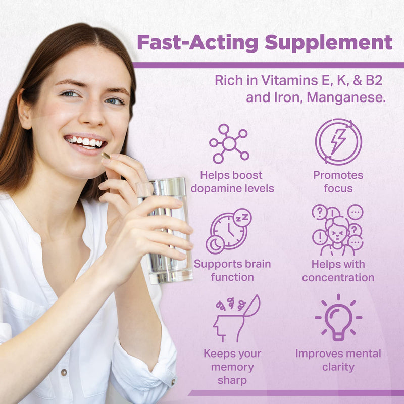 Strength & Spices Memory Booster, Memory and Focus Supplement with Ginkgo Biloba and 22 Super Ingredients, Plant-Based Brain Supplement for Improved Mood, Clarity, and Alertness, 1000mg, 60 Capsules - BeesActive Australia