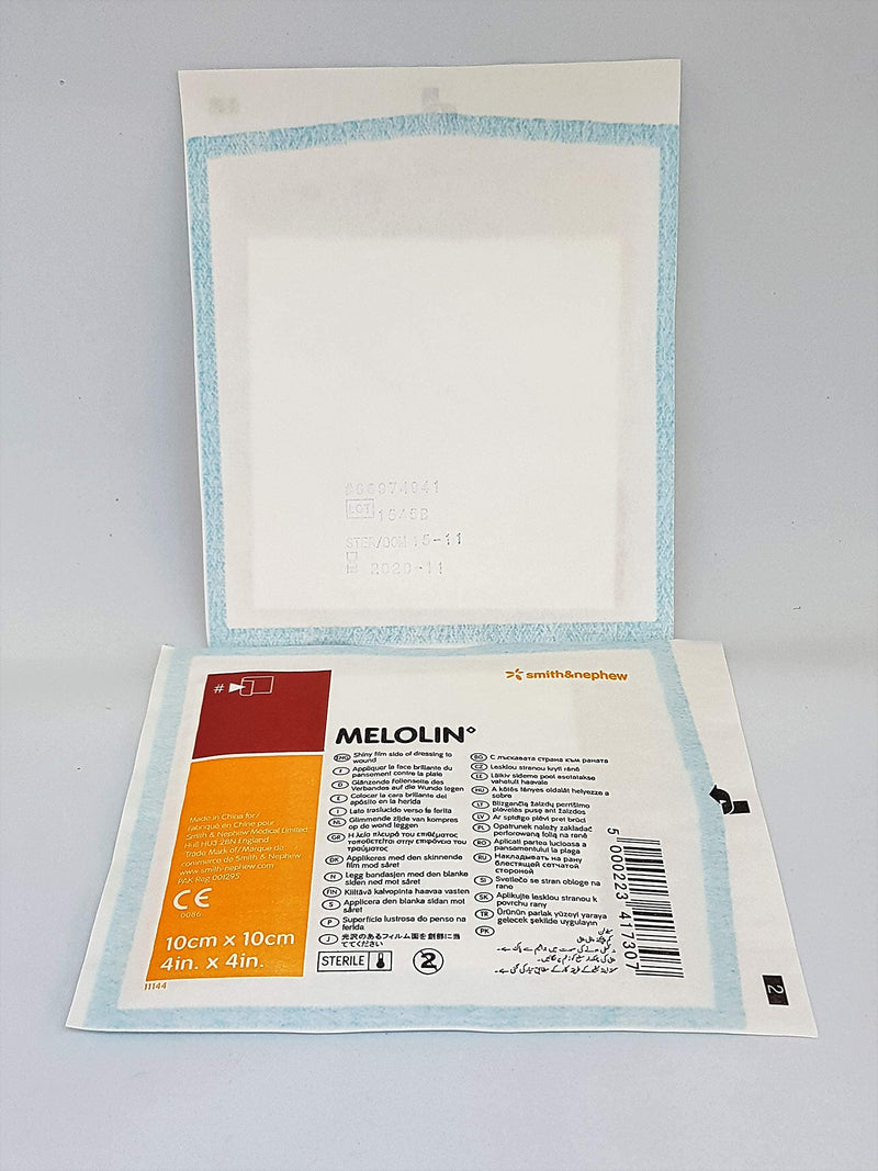 Smith & Nephew Melolin Wound Dressing 10 x 10 cm Cushioned Dressing Pads - Pack of 5 - BeesActive Australia