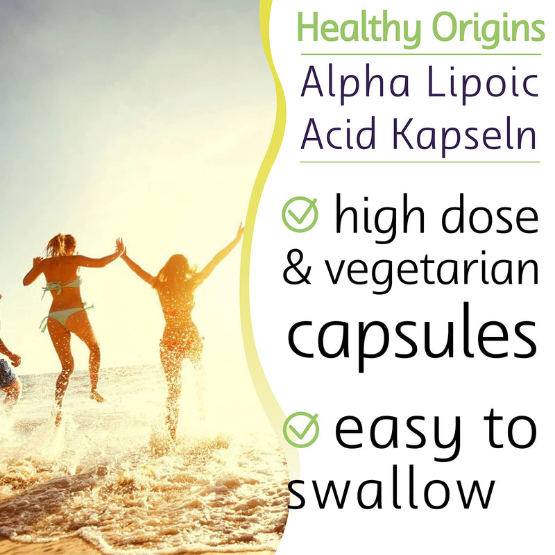 Healthy Origins, Alpha Lipoic Acid, 600 mg, 2-Day-Strength, 150 Capsules, Laboratory Tested, High Strength, Gluten Free, SOYA Free, Non-GMO - BeesActive Australia