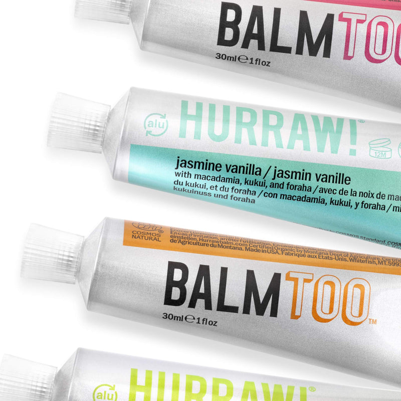 Hurraw! Lemon Balm Coconut Pulp Balmtoo: A Squeezable True Balm. Certified Vegan & Cruelty Free. Natural, Organic, Non-GMO. Absorbs fast. Anywhere application: face, fingers, neck, toes. 30ml/1fl oz - BeesActive Australia
