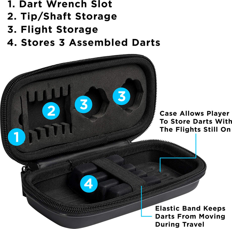 Viper Desperado 80% Tungsten Soft Tip Darts with Storage/Travel Case: Death Mark, 18 Grams Coarse Knurling - BeesActive Australia