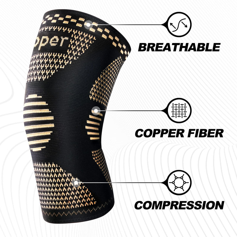 Copper Elbow Brace for Tendonitis and Tennis Elbow(Pair) - Elbow Compression Sleeve Support for Men & Women,Treatment,Workouts,Weightlifting - Joint Pain Relief Medium - BeesActive Australia