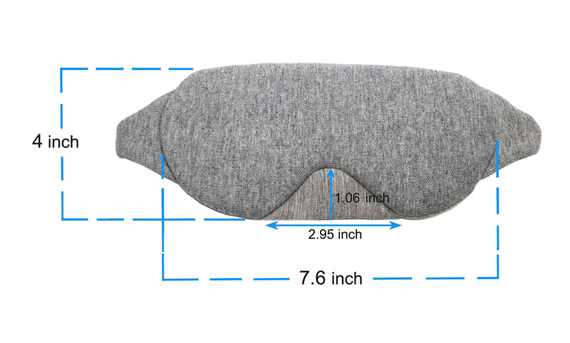 Premium Cotton Light Blocking Sleep Eye Mask,Soft and Comfortable Night Eye Mask for Men Women, Eye Blinder for Travel,Sleeping, with Travel Pouch, Gray - BeesActive Australia