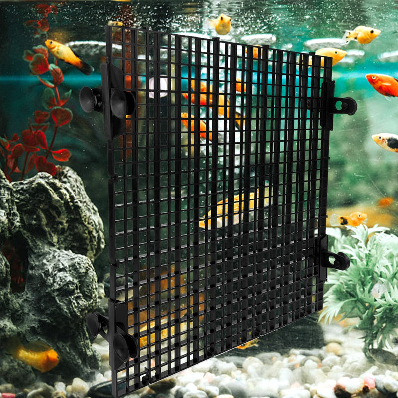 OBANGONG 4 Pcs Aquarium Grid Divider Tray Egg Crate Grid Louvre,12x12 inch Aquarium Fish Tank Divider Bottom Isolation Board for Mixed Breeding with 6 Pcs Sucker Clip type1 - BeesActive Australia