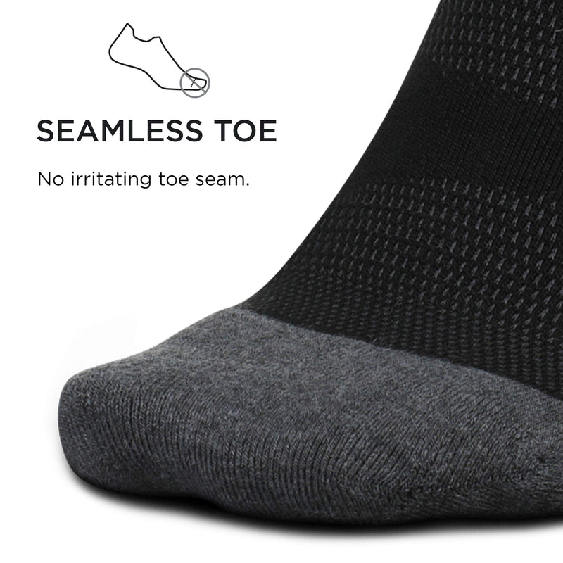 [AUSTRALIA] - Feetures Elite Max Cushion No Show Tab Sock Block Medium Black 