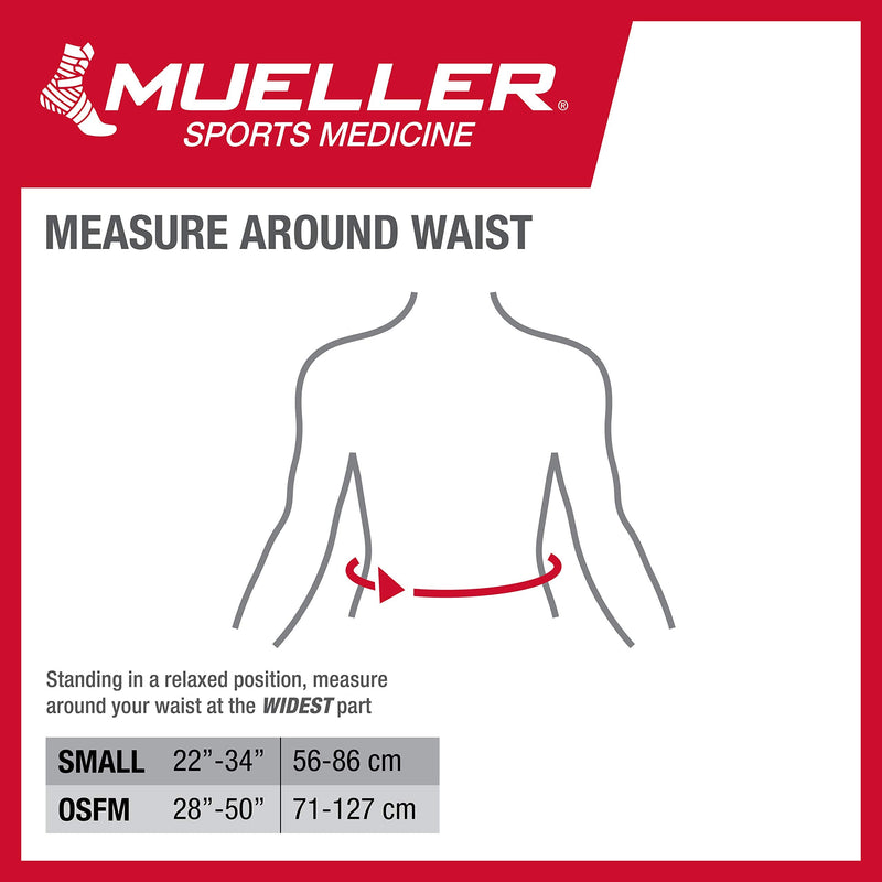 Mueller Sports Medicine Adjustable Back Brace, Back Support, For Men and Women, Black, One Size OSFM - BeesActive Australia