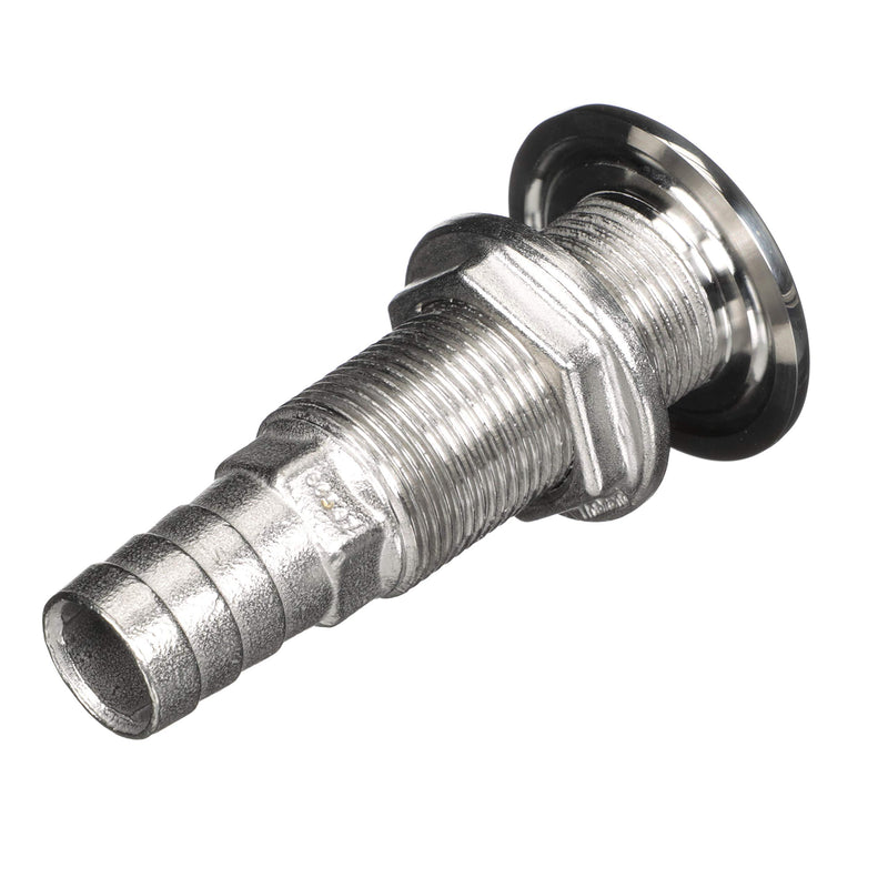 [AUSTRALIA] - attwood 66547-3 Stainless Steel Straight Thru-Hull Valve Fitting, Barbed, Standard Length, for 3/4-Inch Interior Diameter Hose 