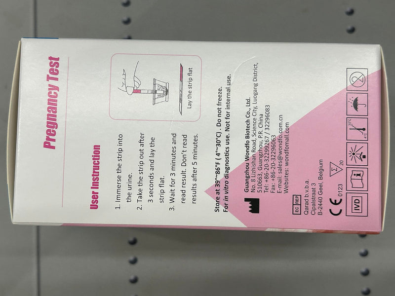 Wondfo Pregnancy Test Strips 20x Early Pregnancy Tests 10mIU Sensitive Tests up to 6 Days Detection for Home Fertility Test - BeesActive Australia