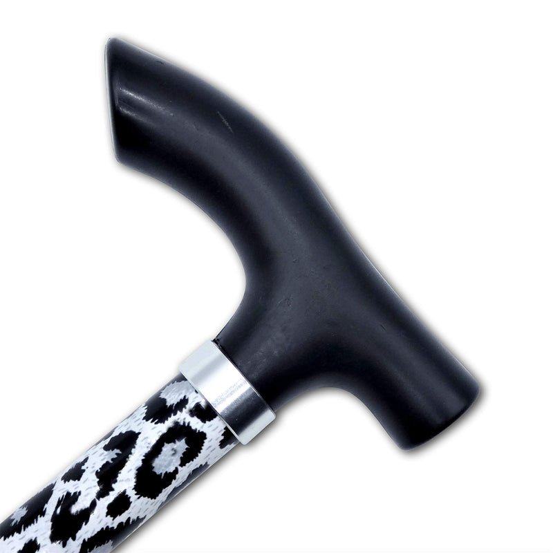 Life Healthcare Walking Stick, Flexible and Durable Mobility Aid, Collapsible & Adjustable from 33-37 Inches - Black Leopard - BeesActive Australia