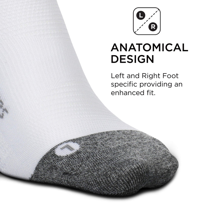 [AUSTRALIA] - Feetures Elite Ultra Light No Show Tab Sock Solid Large White 