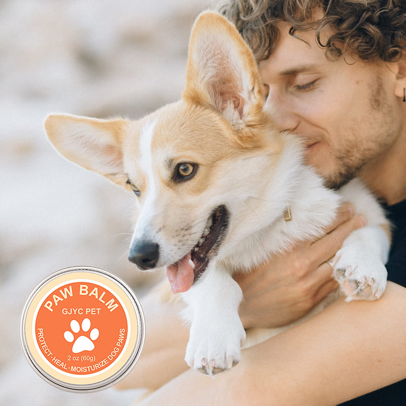 Natural Dog Paw Balm, 2oz Paw Pad Snout Soother Moisturizer, Repairs Cracks, Organic Lickable Pets Nose Elbow Cream Wax Butter Feet Heat Protection Balm for Dogs Cats Puppy - BeesActive Australia