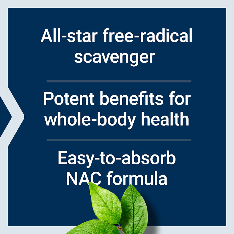 Life Extension N-Acetyl-L-Cysteine (NAC), immune, respiratory, liver health, NAC 600 mg, potent antioxidant support, free-radicals, easy to absorb, 60 capsules - BeesActive Australia