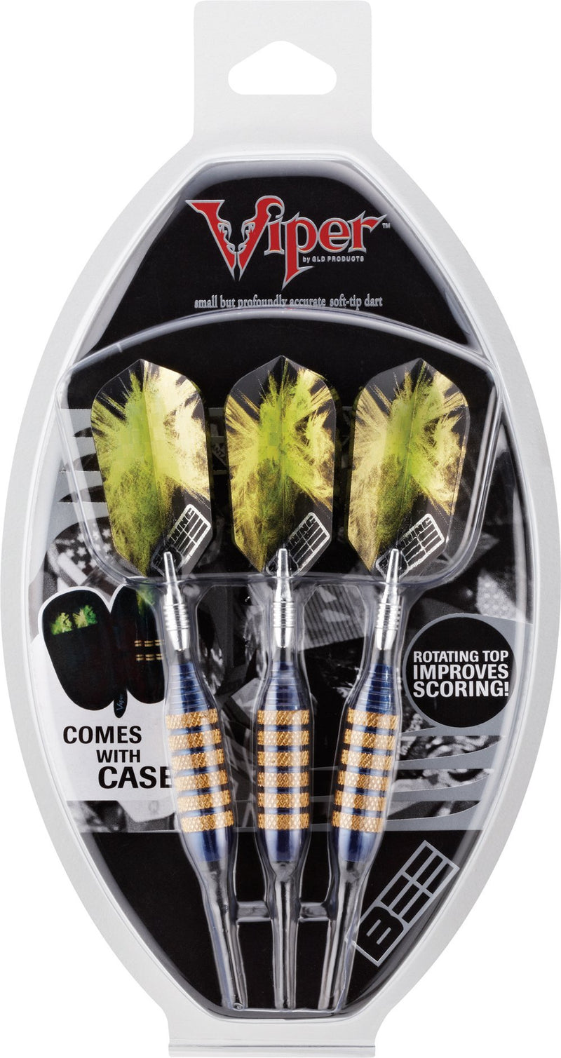 [AUSTRALIA] - Viper Spinning Bee Soft Tip Darts with Casemaster Storage/Travel Case, 16 Grams Blue 