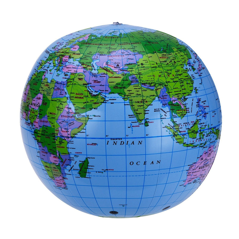 Pangda 2 Pack 16 Inches Inflatable Globe Blow up World Globe Beach Ball Globe for Party Bags, PVC Material - BeesActive Australia