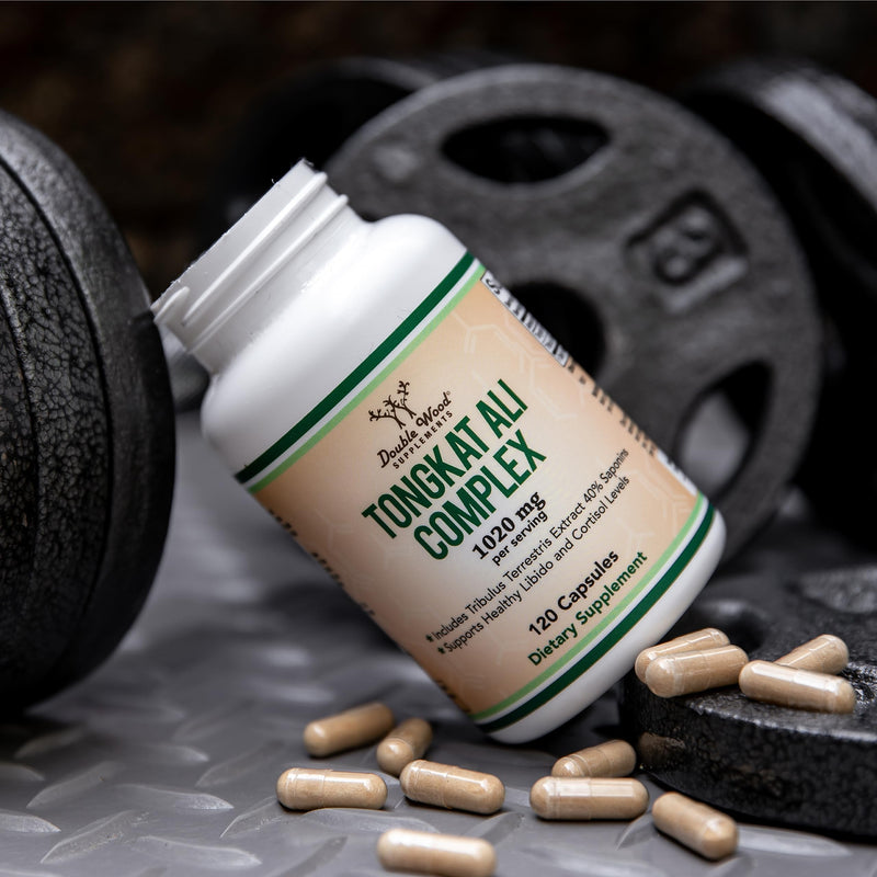 Tongkat Ali Extract 200 to 1 for Men (Longjack) Eurycoma Longifolia, 1020mg per Serving, 120 Capsules - Men's Health Support with 20mg Tribulus Terrestris (Third Party Tested) by Double Wood - BeesActive Australia