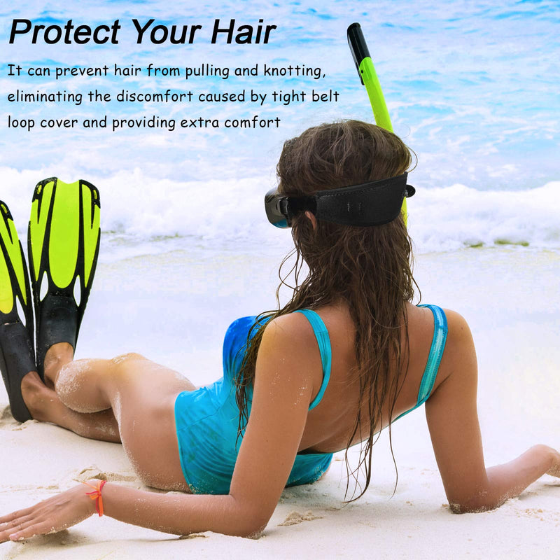 3 Pieces Neoprene Mask Strap Cover Dive Neoprene Cover Comfortable Non-Slip Diving Mask Slap Cover for Dive and Snorkel Masks Water Sports (Pink, Black, Blue) - BeesActive Australia