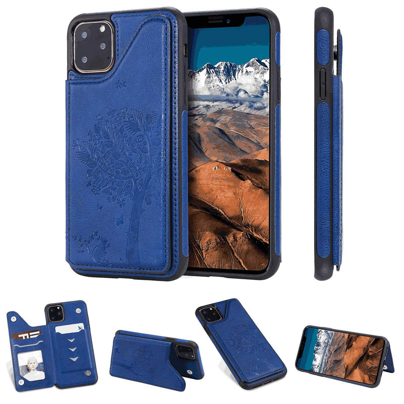 iPhone 11 Pro Max Flip Case, Cover for Leather Card Holders Kickstand cell phone Cover Extra-ShockProof Business Flip Cover - BeesActive Australia
