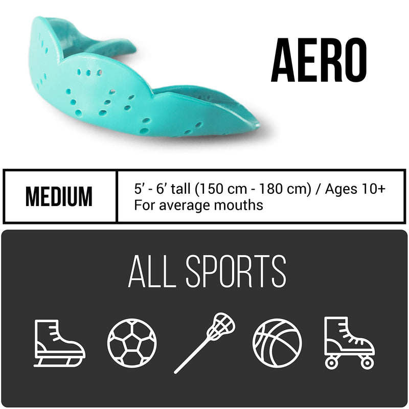 [AUSTRALIA] - SISU Mouth Guards Aero 1.6mm Custom Fit Sports Mouthguard for Youth/Adults Medium Snow White 