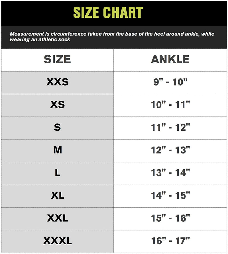 DonJoy Stabilizing Pro Ankle Support Brace, Black, X-Small X-Small (Pack of 1) - BeesActive Australia