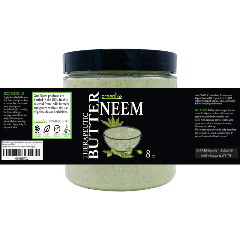 GreenIVe - Neem Butter - Body Butter - All Natural - Soothing - Moisturizing - Exclusively on Amazon (8 Ounce) 8 Ounce (Pack of 1) - BeesActive Australia