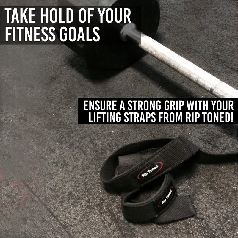 Rip Toned Lifting Straps for Weightlifting –Pair of 23 In. Cotton Weight Lifting Wrist Straps for Men & Women with Neoprene Padding – Lifting Wrist Wraps for Deadlift, Powerlifting & Strength Training - BeesActive Australia