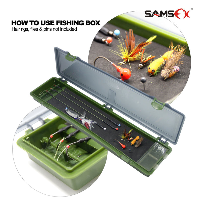 [AUSTRALIA] - SAMSFX Carp Fishing Tackle Box Stiff Hair Rig Board Rig Box Wallet Rig Storage Box 