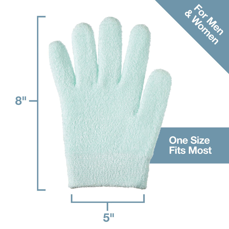 ZenToes Moisturizing Gloves with Gel Lining - Dry Hands Treatment - 1 Pair Hydrating Cracked Hand Healing Gloves - Repair Rough, Chapped Skin Overnight (Fuzzy Mint Green) Fuzzy Green - BeesActive Australia