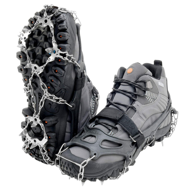 Outdoor 360 Ice Cleats for Shoes and Hiking Boots - Crampons - Non-Slip Spikes for Men and Women - Best for Traction on Snow and Ice Large - BeesActive Australia